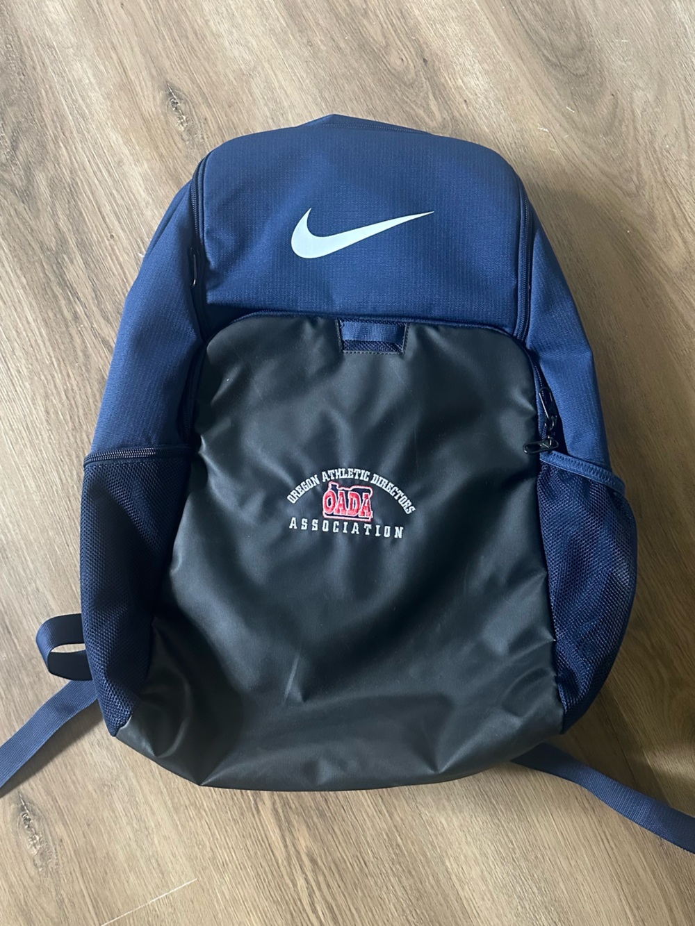 Nike Navy and Black Men's Backpack with Swoosh